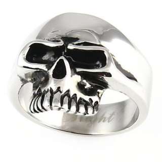Keith Richards Stainless Steel Rocker Skull Ring sz 12  
