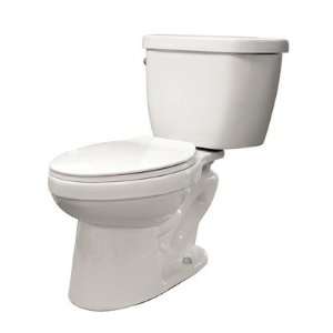   Piece Elongated High Efficiency 1.0GPF Pressure Assist Toilet in White