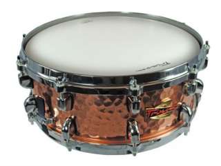 TRIXON SOLIST HAMMERED COPPER SNARE DRUM 14 by 5.5
