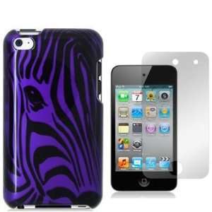  Purple Zebra Face 2D Design Crystal Hard Skin Case Cover 