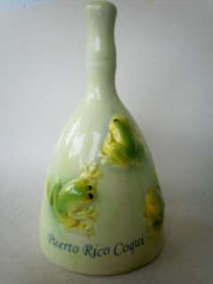   Rico Coqui Hand Painted Ceramic School Bell Handle Hand Held Souvenirs
