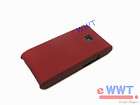 for LG GT540 Optimus HQ Red Rubberized Skin Back Cover Hard Plastic 