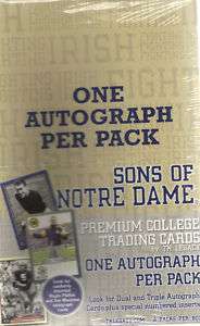 Sealed Notre Dame Premiere TK Legacy trading cards box  