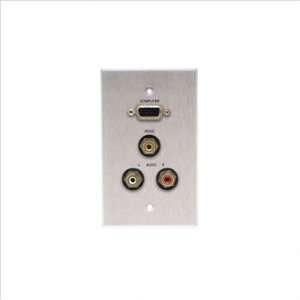  Wallplate with HD15 and 3 RCA Connectors Electronics