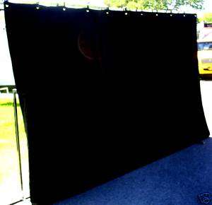 New Blk Stage Backdrop/Curtain 8 x 5 webbing/grommets  