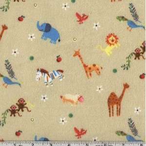   Flannel Tossed Babies Beige Fabric By The Yard Arts, Crafts & Sewing