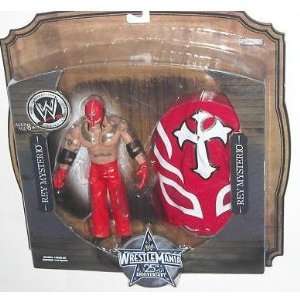  WWE Wrestlemania 25th Anniversary Rey Mysterio Figure with 