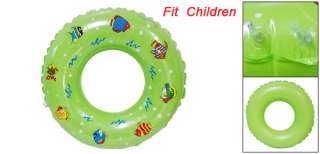 Children Fish Pattern Soft Swim Ring Pool Float Green  