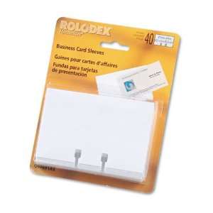   Refill Sleeves Hold Two 2 5/8 x 4 Cards, White, 40 per Pack Office