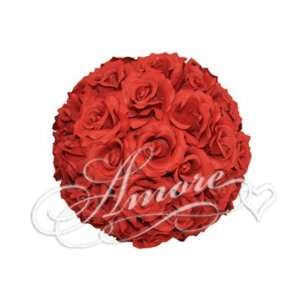  6 Inches Silk Pomander Kissing Ball Red 