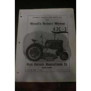  Woods Rotary Mower 42C  3 owners manual and parts list 