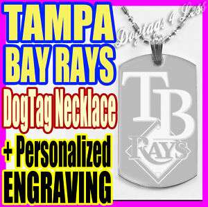 MLB Tampa Bay Rays personalized DogTag Pendant Necklace  
