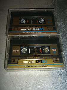 Vintage Maxell XL II S 90 High Position type 2 Cassette Tapes  