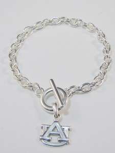 Auburn Tigers Silver Bracelet Jewelry AU  
