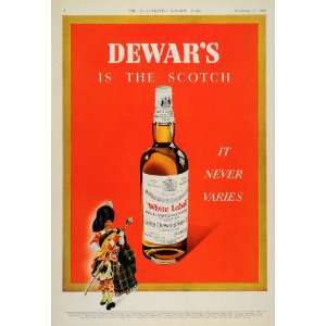  1956 Ad Dewars White Label Scotch Whisky Whiskey Bottle 