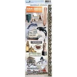  Paper House Travel Cardstock Stickers, San Diego Arts 