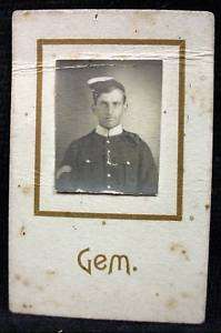 Gem Tobacco Trade Card Soldier in Uniform Civil War Era  