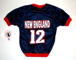   England Patriots Number 12 Tom Brady Jersey for Dogs NEW STYLE  