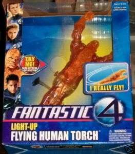 Fantastic 4 Light Up Flying Human Torch Figure  