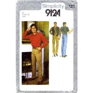  Simplicity 9124 Sewing Pattern Mens Shirt Western Pants 