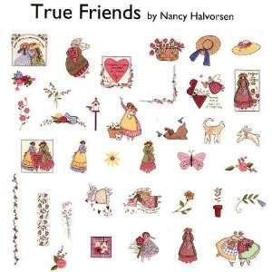 True Friends by Nancy Halvorsen Embroidery Designs on PES Memory Card 