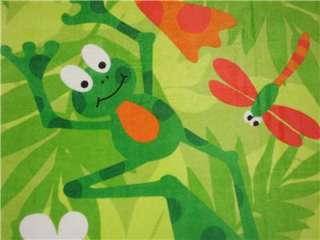 BEACH TOWEL Custom Embroidered GREEN FROG Personalized  
