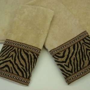    283296 Sherry Kline Zebra 3 piece Decorative Towel