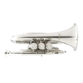 Mendini Nickel Plated Mini / Pocket Trumpet +$39 Tuner  