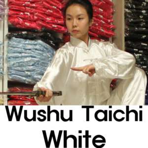Hyem]Wushu TaiChi KungFu uniforms White(Ivory) S~3XL  