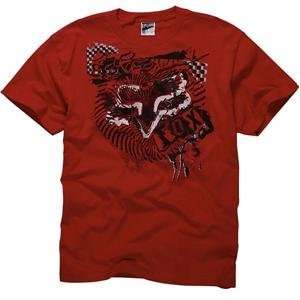  Fox Racing Youth New Waves T Shirt   Youth Small/Red Automotive