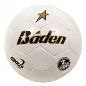  Baden Skillz Training Ball Soccer Ball Size 2 WHITE/GOLD 