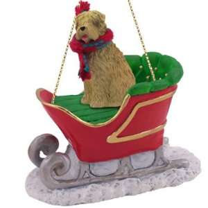  Soft Coated Wheaten Terrier Sleigh Dog Christmas Ornament 
