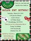 Casino/Poker Invitations/Bi​rthday Party Supplies