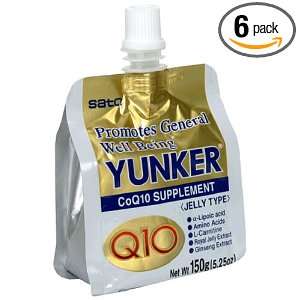  Yunker CoQ10 Supplement, Q10 Fruit Flavor, Jelly Type, 5 