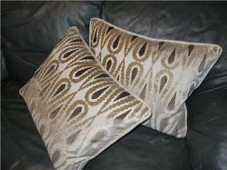 Throw pillows OSBORNE & LITTLE Cut Velvet LUCINI New Custom made PAIR 