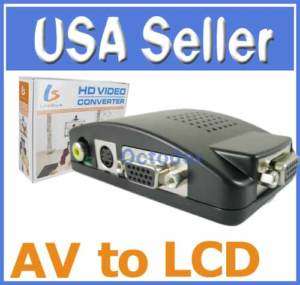 DVD VGA RCA S video to PC LCD Monitor Converter Switch  