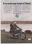   BMW motorcycles 500 600 750 vintage original color advertisement ad
