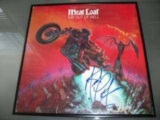 Meat Loaf Signed Framed Bat Out Of Hell Vinyl Lp Record  