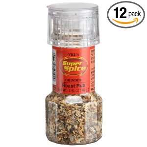 Super Spice, Roast Rub Seasoning, 1.41 Ounce Grinders (Pack of 12)