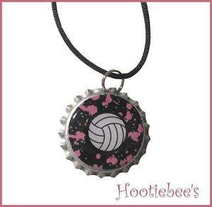 Volleyball Bottlecap Necklace  
