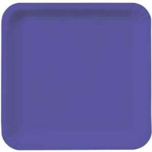  Purple Square Paper Plates, 7 inch Deep Dish 18 Per Pack 