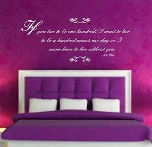 Winnie The Pooh Quote Vinyl Wall Art Sticker Decal Mural, Bedroom 