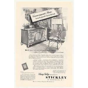  1953 Stickley England Classic Revival Cabinet Chair Print 