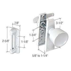  White Screen and Storm Door Tulip Knob Latch 1 3/4 Screw 