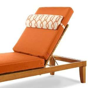  Outdoor Headrest in Sunbrella Raffia Gate Orange 