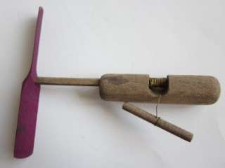 antique/vtg WHIRLY GIG whirligig wood wooden toy hand spin propeller 