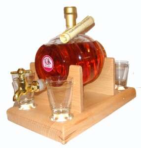 Stylish Scotch Whisky Barrel Handcrafted Gift Set RARE  