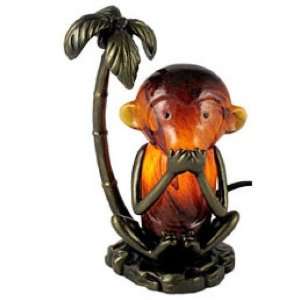    Pretty Speak No Evil Monkey Table Lamp 1431