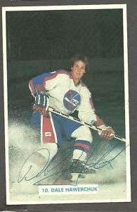 1982 83 Winnipeg Jets Dale Hawerchuk Autod Postcard  