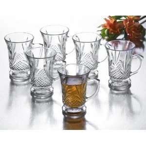   TALL CRYSTAL TEA CUPS   SET OF 6 TALL CRYSTAL TEA CUPS